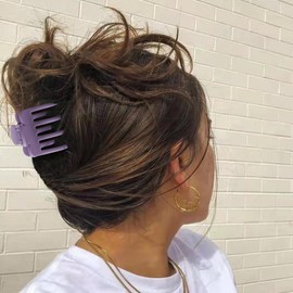 ATODEN Small Hair Clips Claw Clips for Thin Hair 8Pcs Small Hair Claws Round Claw Clips Double Row Teeth Matte Medium Hair Clips for Thick Thin Fine Short Hair Jaw Clips Cute Hair Accessories