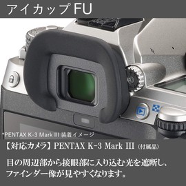 Pentax 30490 Eyecup FU Black, Camera Finder Eyecup [Compatible Cameras: PENTAX Digital SLR Camera PENTAX K-3 Mark III]