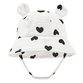 LIUPUUDLY Baby Sun Hat UV Protection Super Cute Cotton Baby Boys Girls Beach Hat Fishing Hat Summer Hat with Ears, a