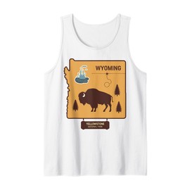 Yellowstone National Park Geyser & Bison Souvenir Tank Top