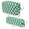 SOIDRAM Checkered Makeup Bag and Brush Storage Bag - Large