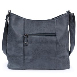 irisaa Women's Hobo Shoulder Bag, Medium Shoulder Bag, Practical Handbag with Many Compartments, Vintage Look with Zip, navy