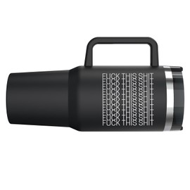 shop4ever Hidden Message Secret Code Engraved Insulated Stainless Steel Tumbler with Handle, Lid, and Straw 40 oz. Sarcastic Humorous Office Gifts Coworker Boss Manager (Black)