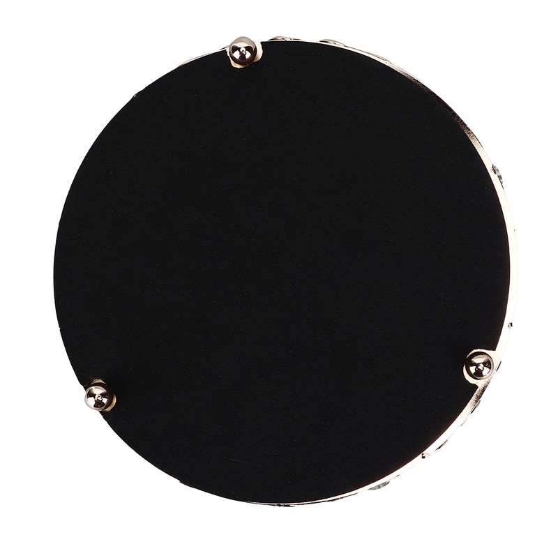 Crystal Cosmetic Makeup Tray 8in Round Display Tray Mirrored Metal