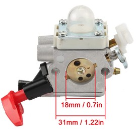ZAMDOE FS56RC FS40 Carburettor for Stihl FS40 FS50 FS56 FS70 FC56 FC70 HT56 HT56C KM56 KM56RC KN56 Grass Trimmer Thread Cutter Weed Eater Replaces # C1M-S267A, 4144 120 06 08