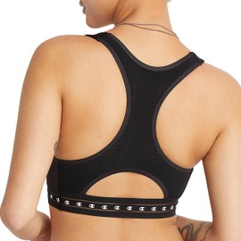 Champion Women's, Absolute, Moisture Wicking, Moderate Support Sports Bra, Black Print, X-Small