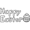 Azeeda A8 'Happy Easter' Unmounted Rubber Stamp (RS00023862)