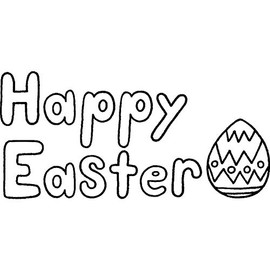 Azeeda A8 'Happy Easter' Unmounted Rubber Stamp (RS00023862)