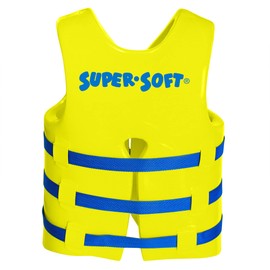 TRC Recreation Super Soft Adult Size Medium Life Jacket USCG Approved Vinyl Coated Foam Swim Vest for Swimming Accessories and Beach Gear, Yellow