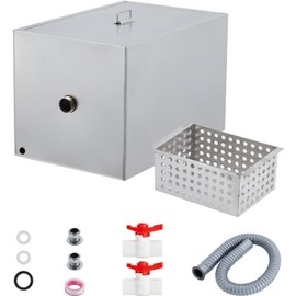 GOCAPTAIN Heavy-Duty Grease Trap,8 LBS Stainless Steel Construction,5 Gallons Per Minute Flow - Perfect for Commercial Kitchens & Food Service