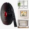16.4FT x 1.02'' Black Peel and Stick Crown Molding Trim
