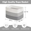 Goodpick Large Woven Basket, Rectangle Rope Storage Baskets for Organizing,