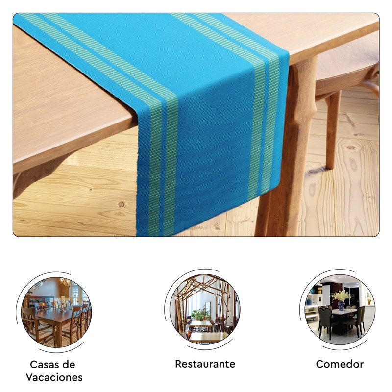 Encasa XO Dining Table Runner | Yarn Dyed Fine Ribbed