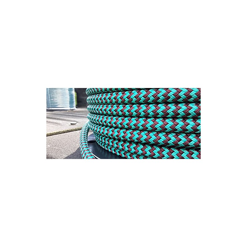 Valley Rope 9/16 x 100 ft.Double Braid-Yacht Braid Rope. Burgundy/Teal