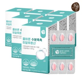 Correct moisture moisturizing hyaluronic acid 30 capsules 6 boxes total 6 months / 올바른 수분촉촉 히알루론산 30캡슐 6박스 총 6개월분