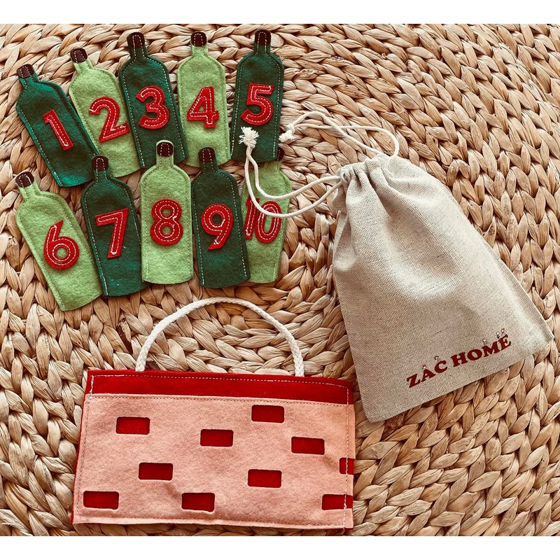 10 Green Bottle Nursery Rhyme Finger Puppet