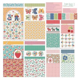 Riley Blake Riley Blake's Assortment of Premium Quilting Fabric Panels, Perfect for Quilting, Apparel, DIY Crafting, and Home Decor (Zippy Bags 3 Panel)