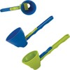 2 Pcs Sliding Measuring Scoop with Funnel, Powder Funnel Scoop
