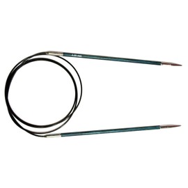 KnitPro Royale: Knitting Pins: Circular: Fixed: 100cm x 3.25mm, Birchwood, brass, Multi-Colour, 3.25mm