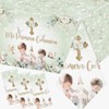 Juweked 3Pcs First Communion Table Cloth Plastic First Communion Decorations