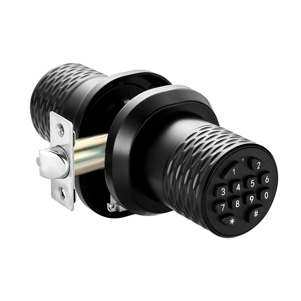 Smart Door Knob with Keypad, Electronic Keyless Entry Door Lock,