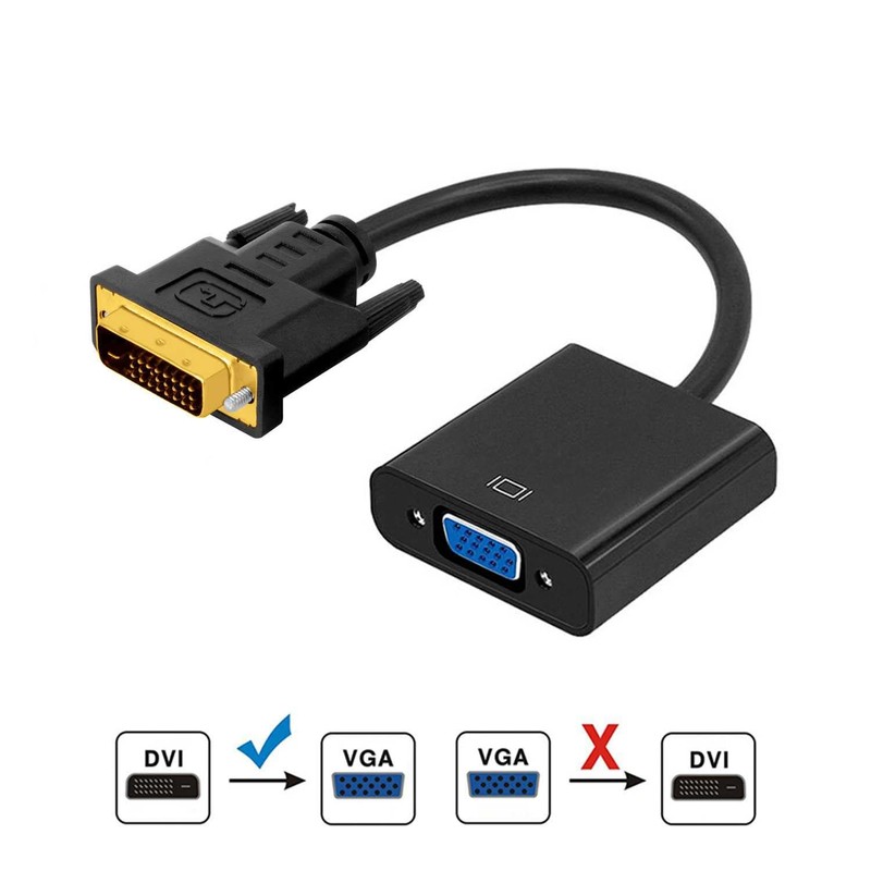 OcioDual DVI-D 24+1 to VGA Adapter, DVI-D Male to VGA