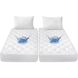 Moonsea Waterproof Split King Mattress Protector Pad for Adjustable Bed Cover Up to 14"