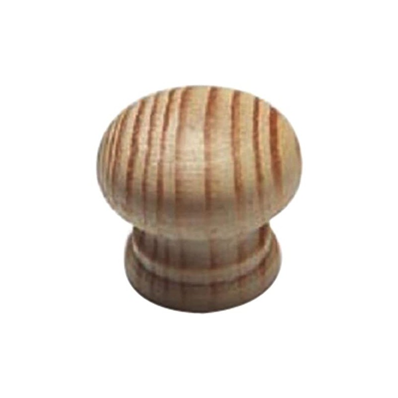Merriway BH00419 (10 Pcs) Unlacquered Pine Wooden Cupboard Door/Drawer Knobs