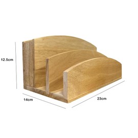 TOP SAVER Wooden Letter Rack and Stationary Holder Home and Office Desk Tidy Orginaser