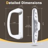 Knobonly Keyless Patio Sliding Door Handle Set White, Replacement Slider
