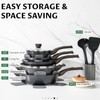 SENSARTE 14 Pcs Induction Cookware Set Nonstick Pots and Pans