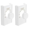 White Double Pole Line Volt Thermostat Cover for Old Style