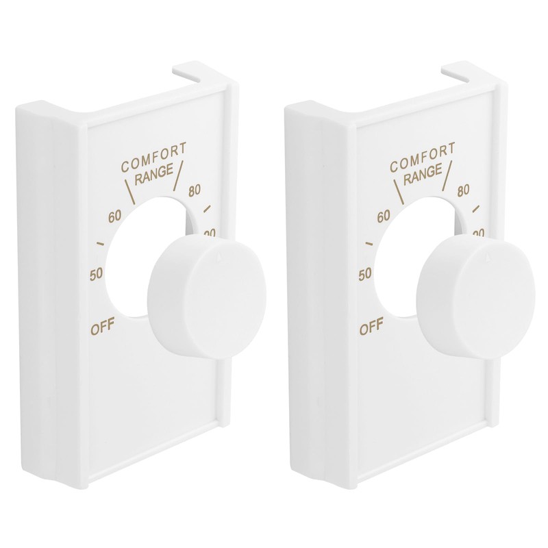 White Double Pole Line Volt Thermostat Cover for Old Style