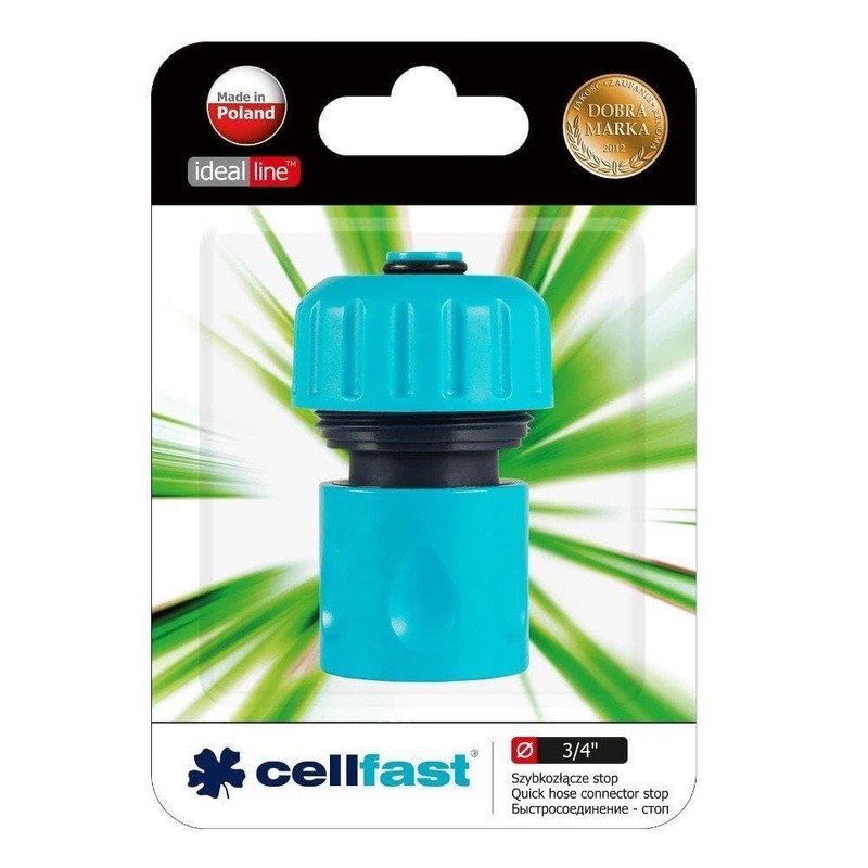 Cellfast 3/4-Inch Quick Hose Connector with Water Stop