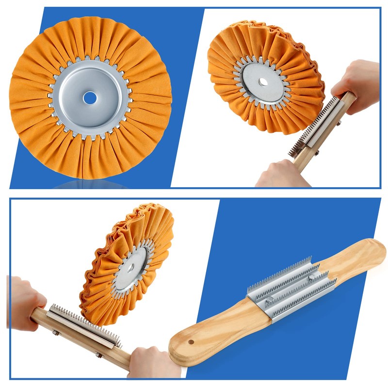 Liliful 12 Pcs 8" Airway Polishing Wheel Kit in Diameter