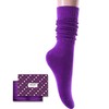 Zmart Purple Slouch Socks for Girl - Long Scrunchie Ankle