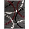 Rugshop Modern Wavy Circles Design Area Rug 5' 3" x
