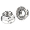 M6 Flange Lock Nuts Stainless 18-8 (304) Serrated Flange Nuts,