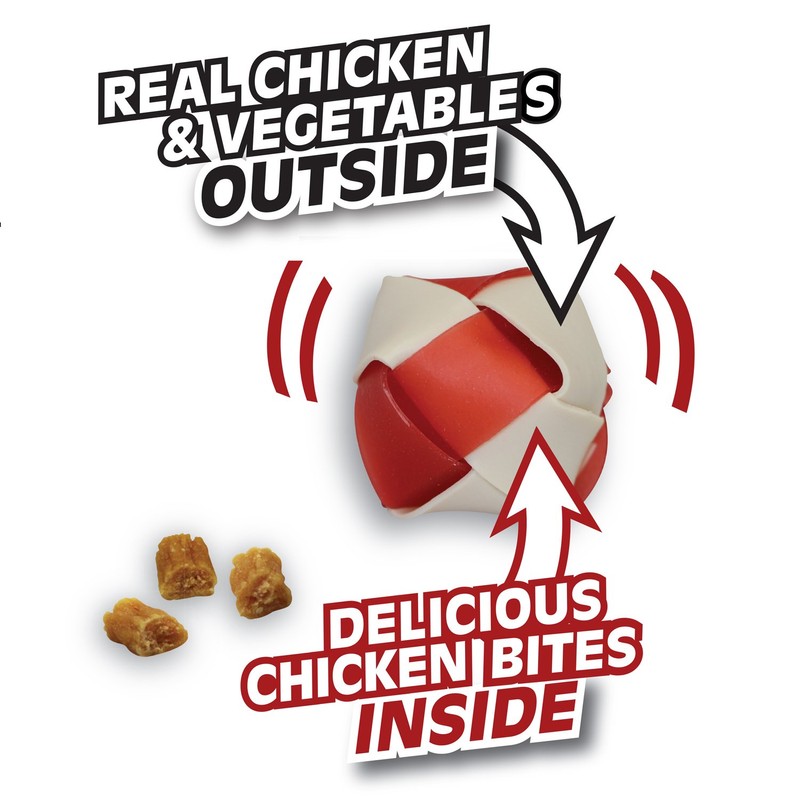 DreamBone RattleBall Small Chews 14 Count, Rawhide-Free Chews For Dogs,