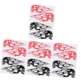 Gatuida 4sets Motorcycle Tank Decals Skull Oil Tank Sticker Fashionable Motorbike Accessories Long Lasting 2pairs*4