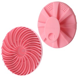 INNERNEED Food-Grade Silicone Body Scrubber Bath Shower Cleansing Brush, Gentle Exfoliating and Massaging, Nice Foaming, Last Longer (Pink)
