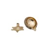 DreamKraft Brass Handmade Engraved Design Kuber Diya (Oil Lamp) with