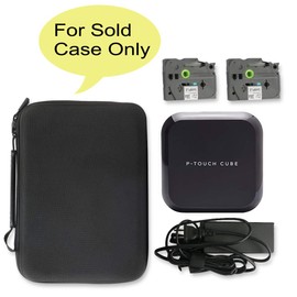 co2CREA Hard Travel Carry Bag for Brother PT-P710BT Label Printer, P-Touch Cube Plus Labelling Device, Case Only