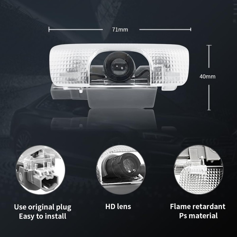 2 PCS Car Door Logo Lights Compatible for 4Runner Tundra