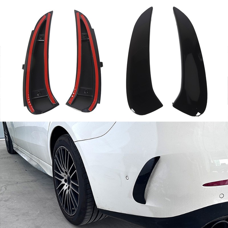 Pair of Rear Bumper Side Vent Spoiler Trim Left Right
