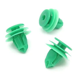 VVO Fasteners- Green Plastic Interior Pillar Trim Clips for Honda Civic, Jazz, CR-V, HR-V, (Pack of 10)
