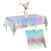 Pack of 3 Birthday Iridescent Tablecloths, 137 x 274 cm,