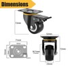 JULANG 2 Inch Locking Casters Wheels, Heavy Duty Casters, Thickened