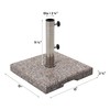 ABBLE 42LBS Square Granite Umbrella Base Grey