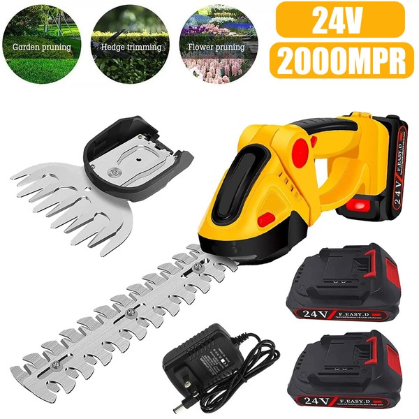 Unbranded Handheld Cordless Grass Shear Shrubbery Trimmer 2IN-1 Hedge Shears/Grass